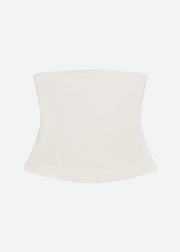 Strapless Bustier Top in Crepe - Ivory - CO Collections